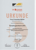 Franziska Mueller - Abschluss zur Dentalhygienikerin